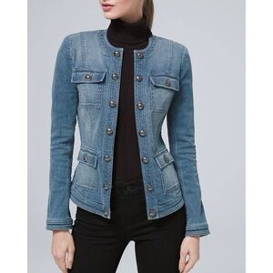White House Black Market Light Blue Jean Jacket
